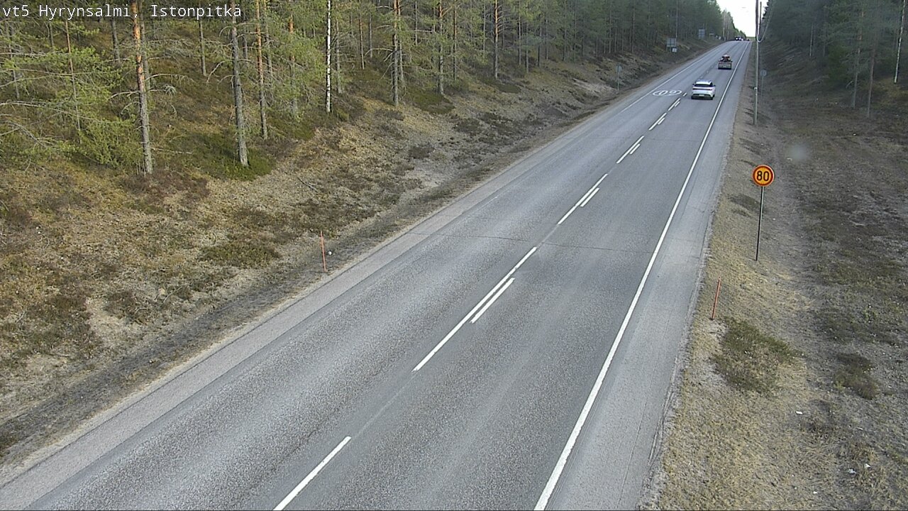 Weather Camera Image Road 5 Hyrynsalmi, Istonpitkä, Hyrynsalmi, Kainuu