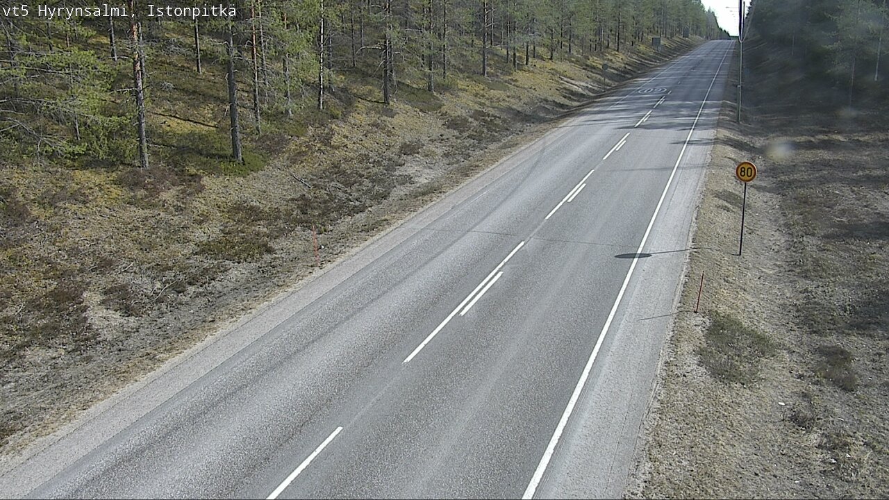 Weather Camera Image Road 5 Hyrynsalmi, Istonpitkä, Hyrynsalmi, Kainuu