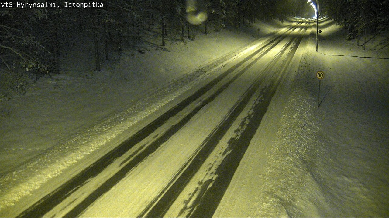 Weather Camera Image Road 5 Hyrynsalmi, Istonpitkä, Hyrynsalmi, Kainuu