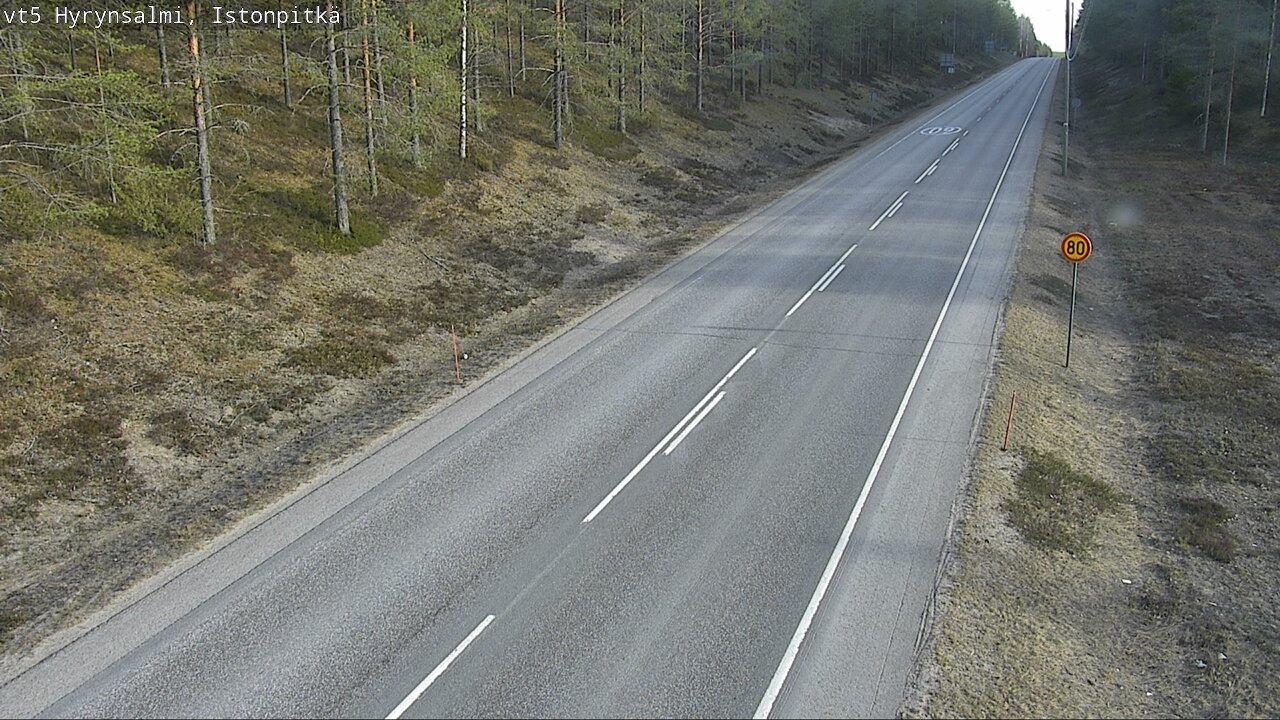 Weather Camera Image Road 5 Hyrynsalmi, Istonpitkä, Hyrynsalmi, Kainuu