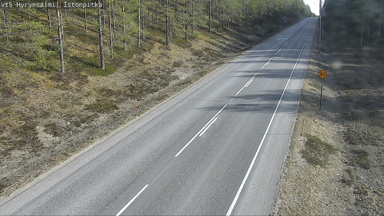 Weather Camera Image Road 5 Hyrynsalmi, Istonpitkä, Hyrynsalmi, Kainuu