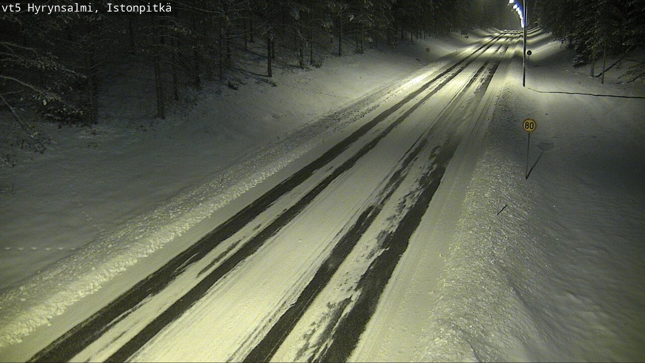 Weather Camera Image Road 5 Hyrynsalmi, Istonpitkä, Hyrynsalmi, Kainuu