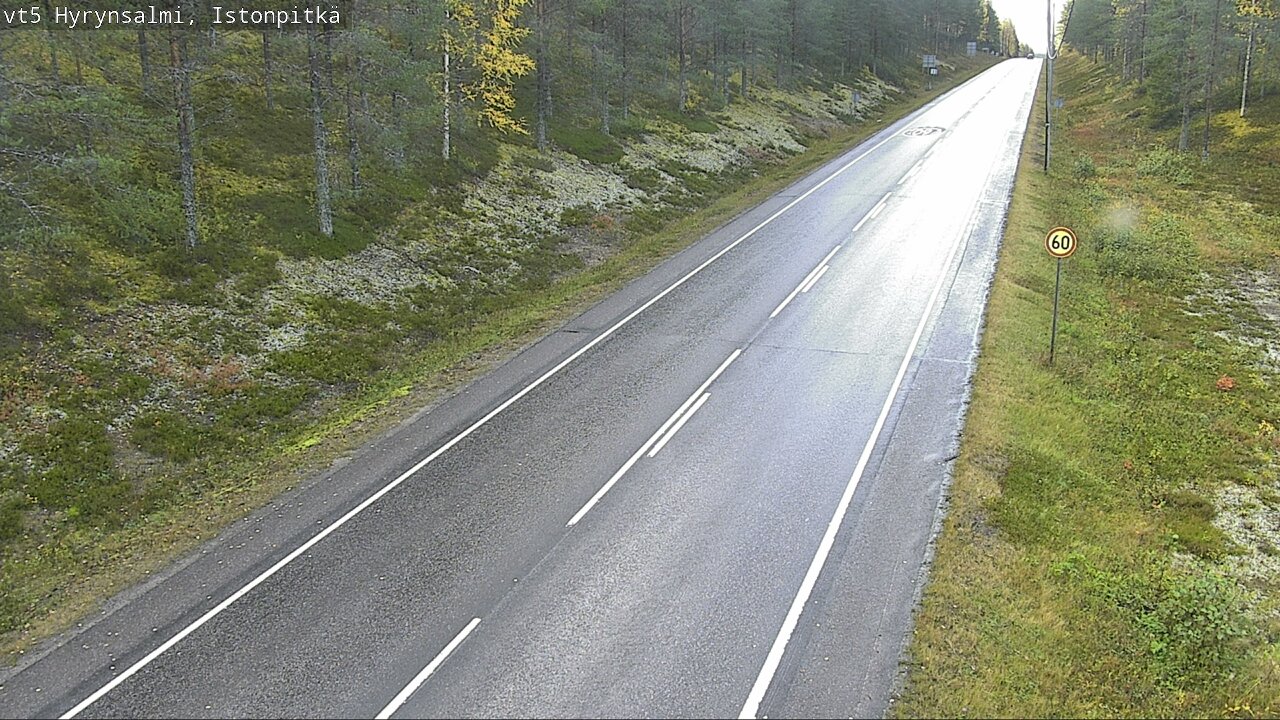 Weather Camera Image Väg 5 Hyrynsalmi, Istonpitkä, Hyrynsalmi, Kainuu