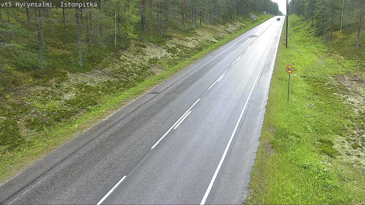 Weather Camera Image Road 5 Hyrynsalmi, Istonpitkä, Hyrynsalmi, Kainuu