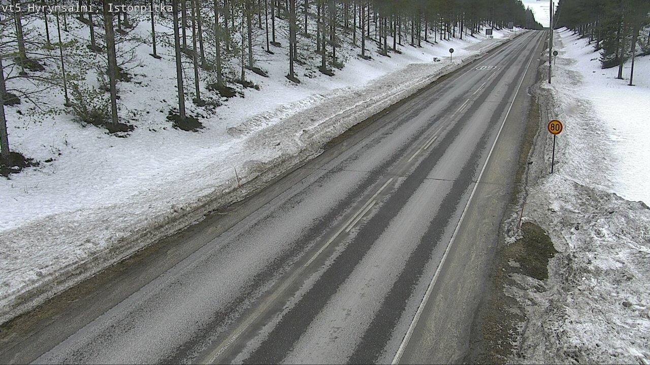 Weather Camera Image Road 5 Hyrynsalmi, Istonpitkä, Hyrynsalmi, Kainuu