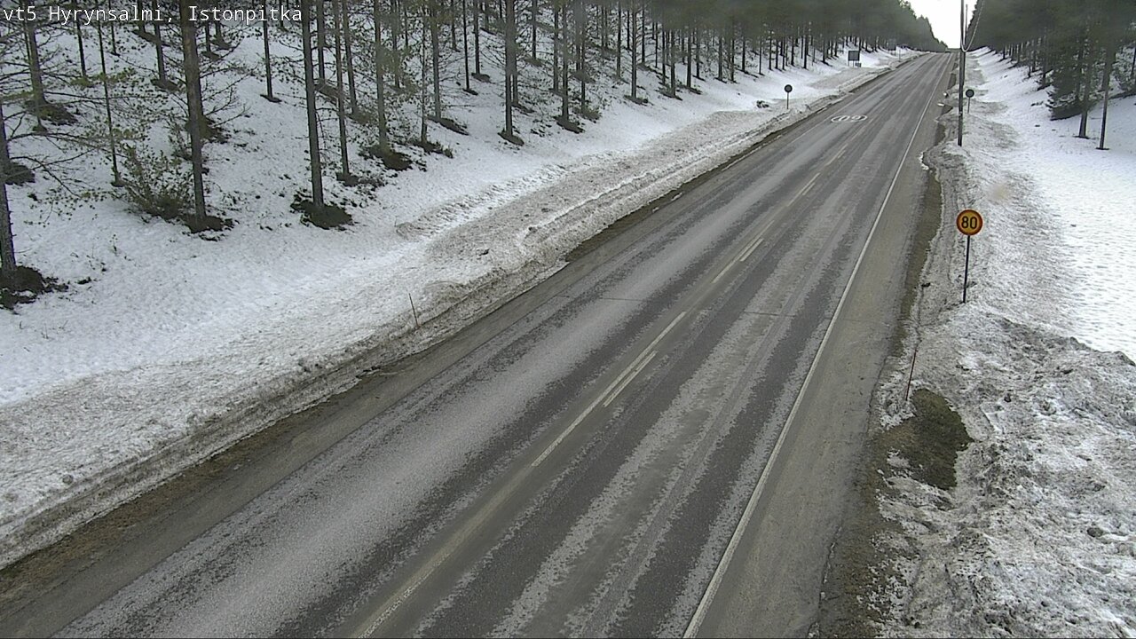 Weather Camera Image Road 5 Hyrynsalmi, Istonpitkä, Hyrynsalmi, Kainuu