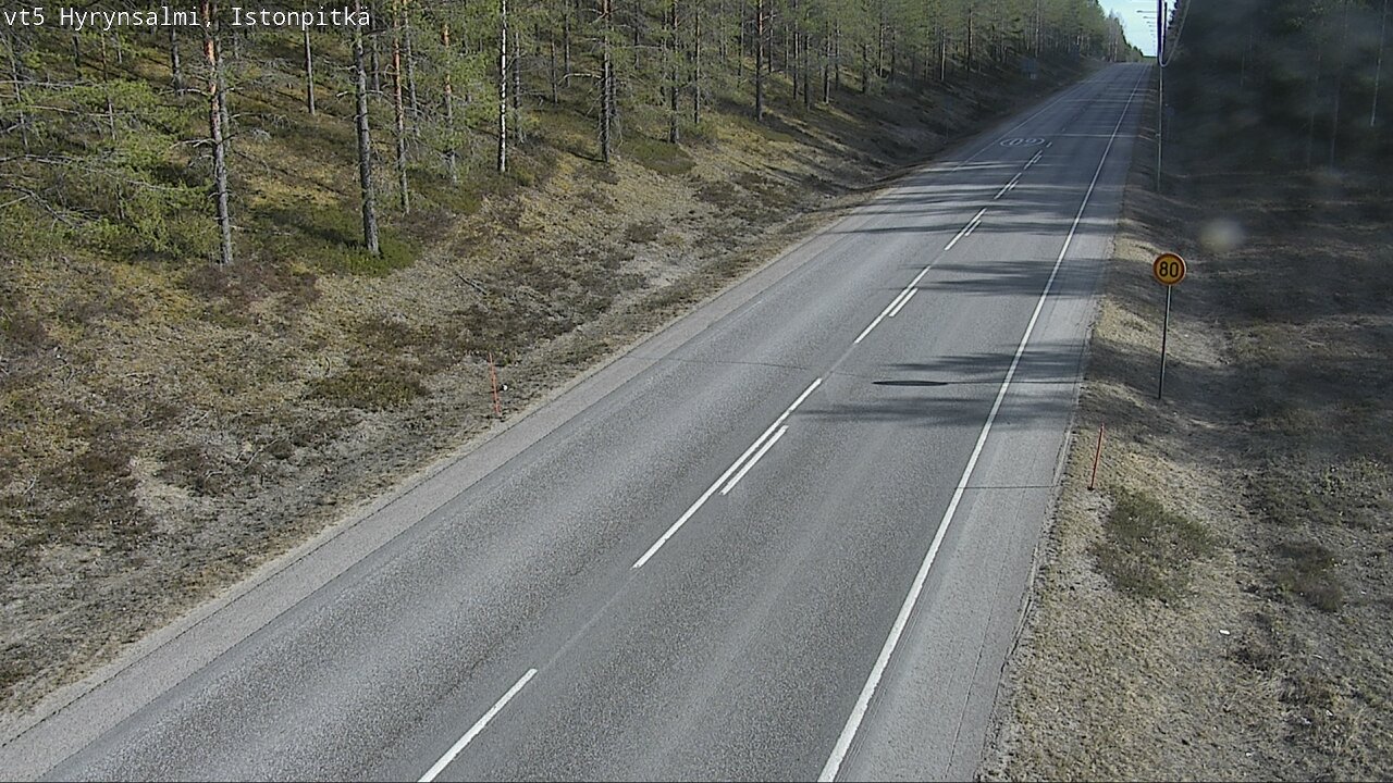 Weather Camera Image Road 5 Hyrynsalmi, Istonpitkä, Hyrynsalmi, Kainuu