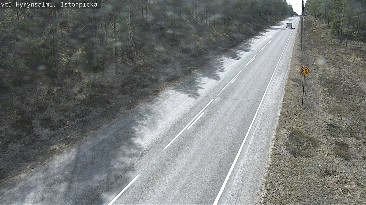Weather Camera Image Road 5 Hyrynsalmi, Istonpitkä, Hyrynsalmi, Kainuu