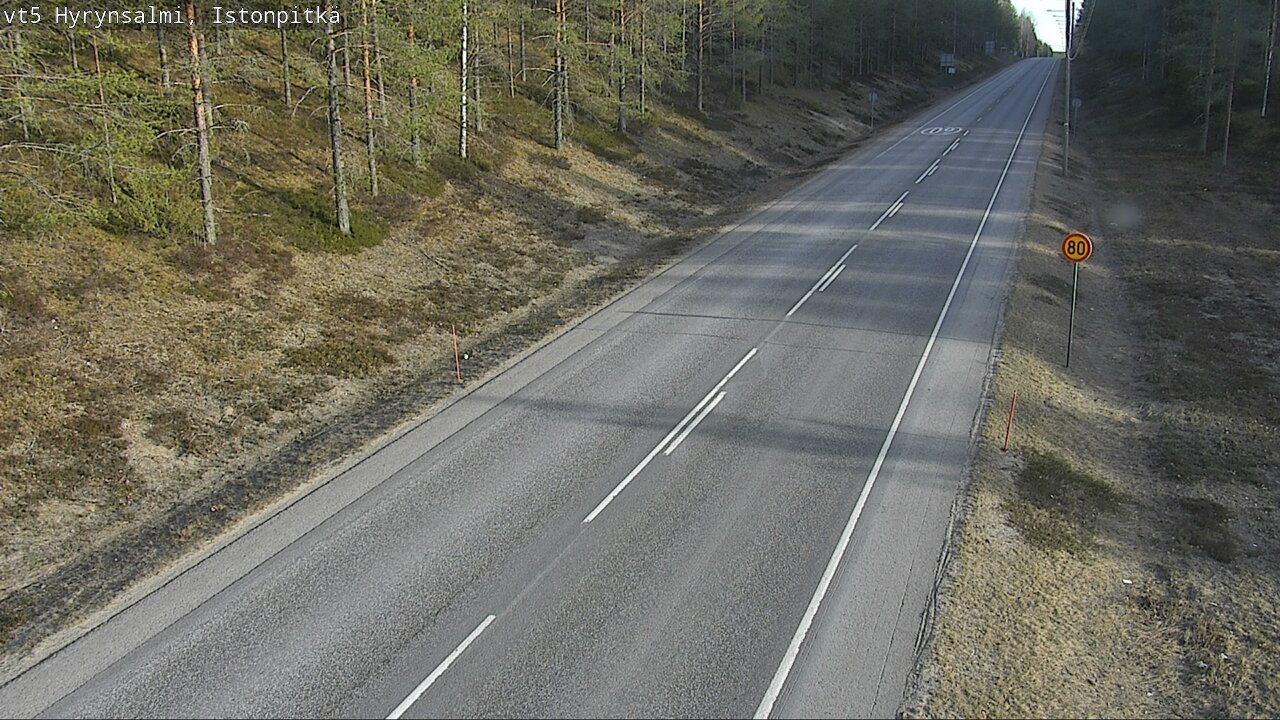 Weather Camera Image Road 5 Hyrynsalmi, Istonpitkä, Hyrynsalmi, Kainuu