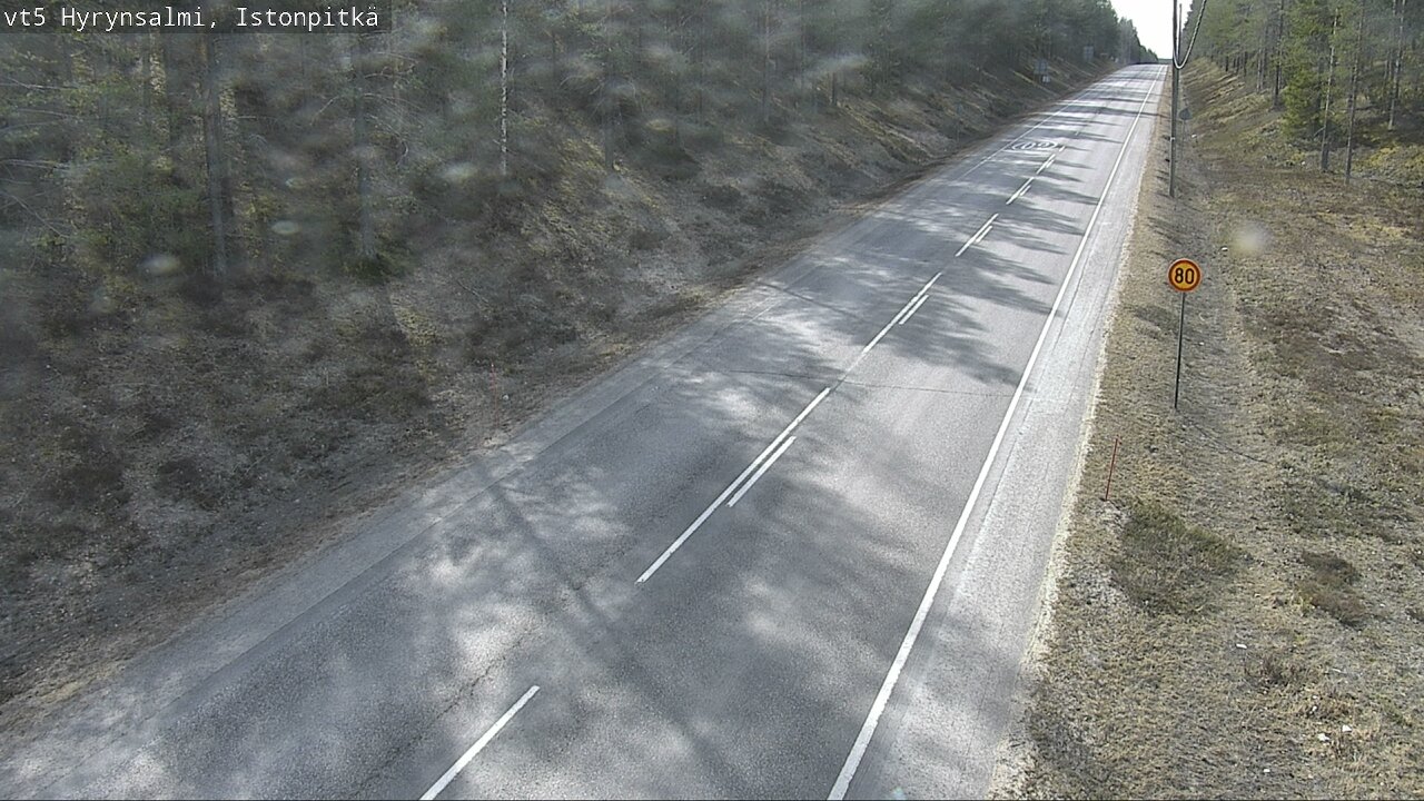 Weather Camera Image Road 5 Hyrynsalmi, Istonpitkä, Hyrynsalmi, Kainuu