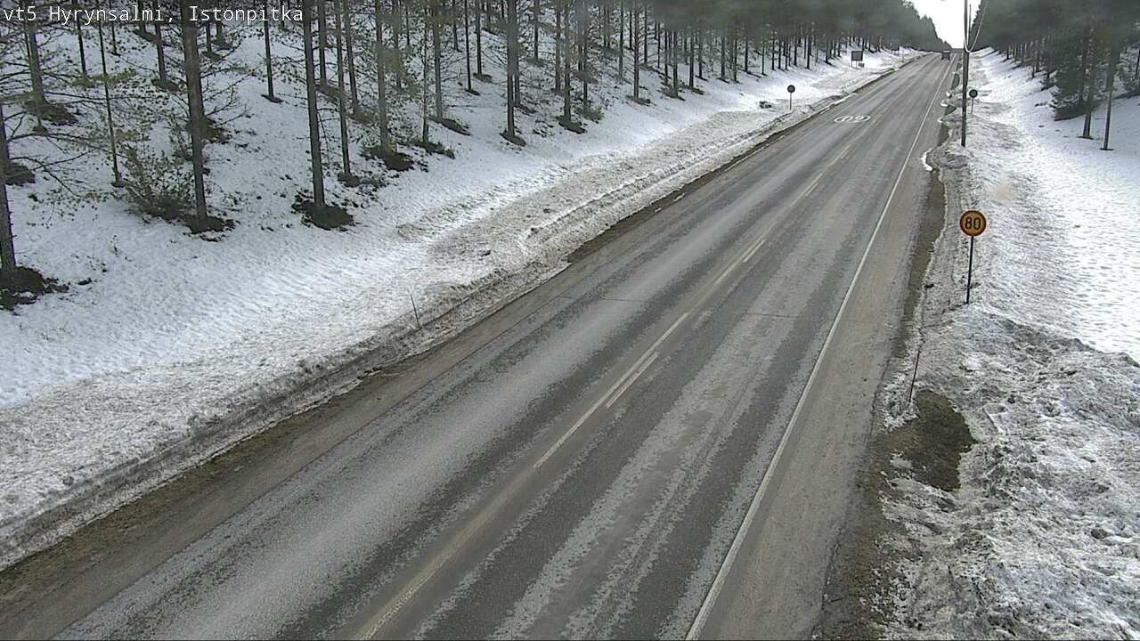 Weather Camera Image Road 5 Hyrynsalmi, Istonpitkä, Hyrynsalmi, Kainuu