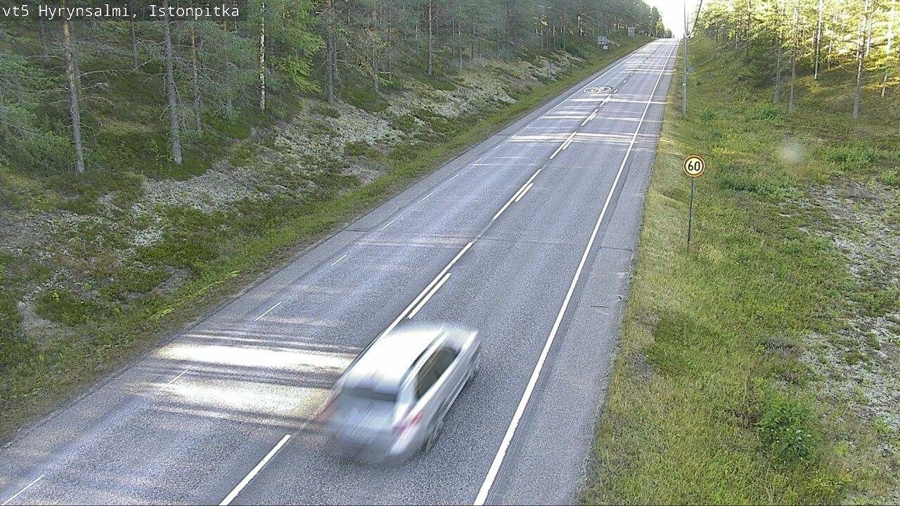 Weather Camera Image Väg 5 Hyrynsalmi, Istonpitkä, Hyrynsalmi, Kainuu