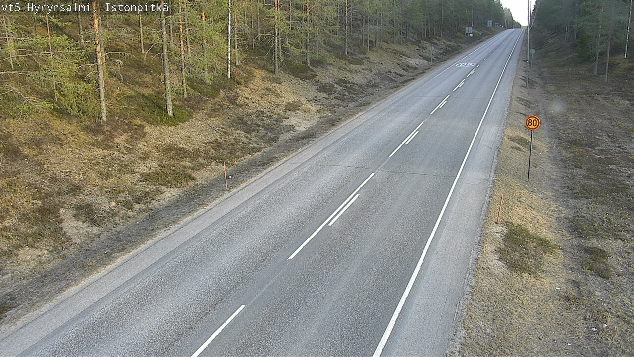 Weather Camera Image Road 5 Hyrynsalmi, Istonpitkä, Hyrynsalmi, Kainuu