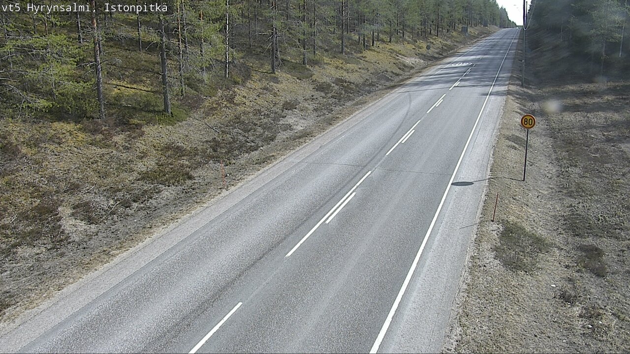 Weather Camera Image Road 5 Hyrynsalmi, Istonpitkä, Hyrynsalmi, Kainuu