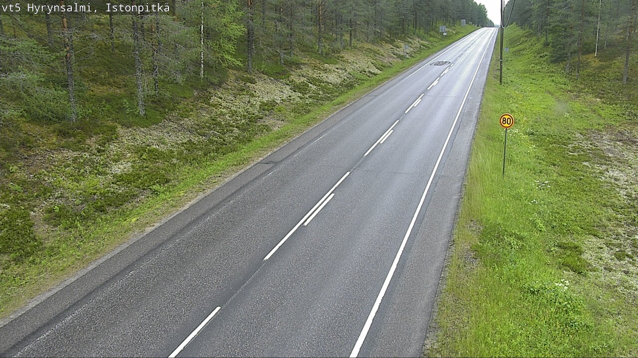 Weather Camera Image Road 5 Hyrynsalmi, Istonpitkä, Hyrynsalmi, Kainuu