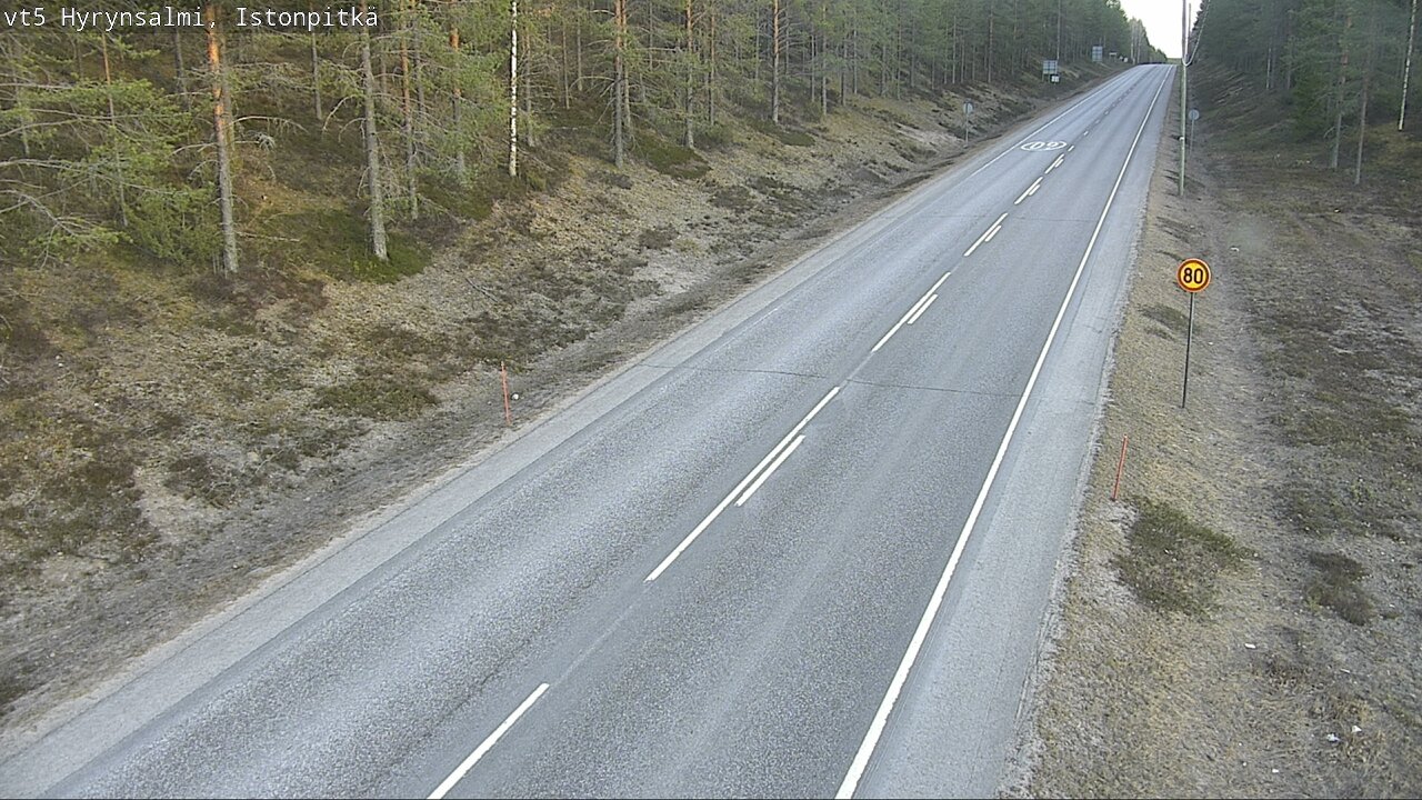 Weather Camera Image Road 5 Hyrynsalmi, Istonpitkä, Hyrynsalmi, Kainuu