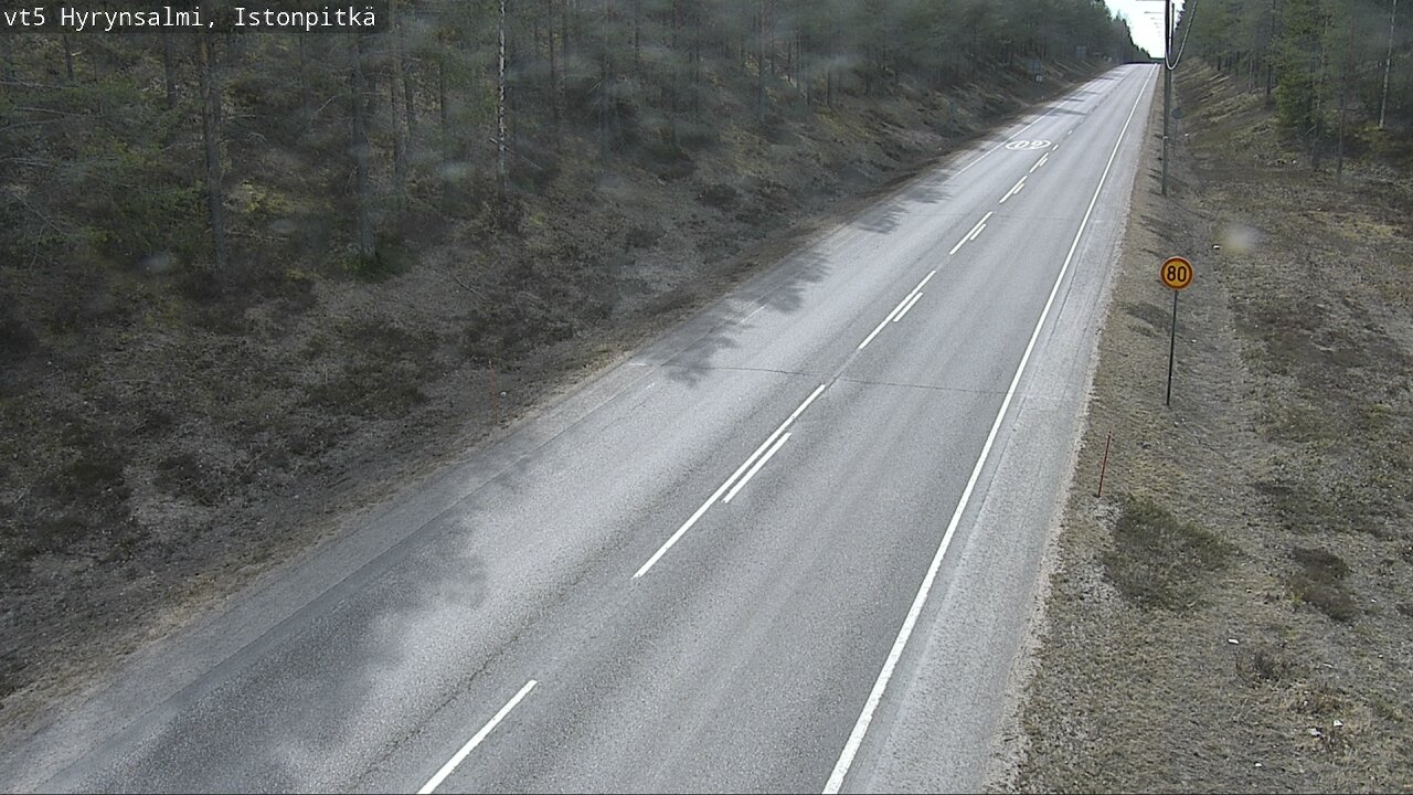 Weather Camera Image Road 5 Hyrynsalmi, Istonpitkä, Hyrynsalmi, Kainuu