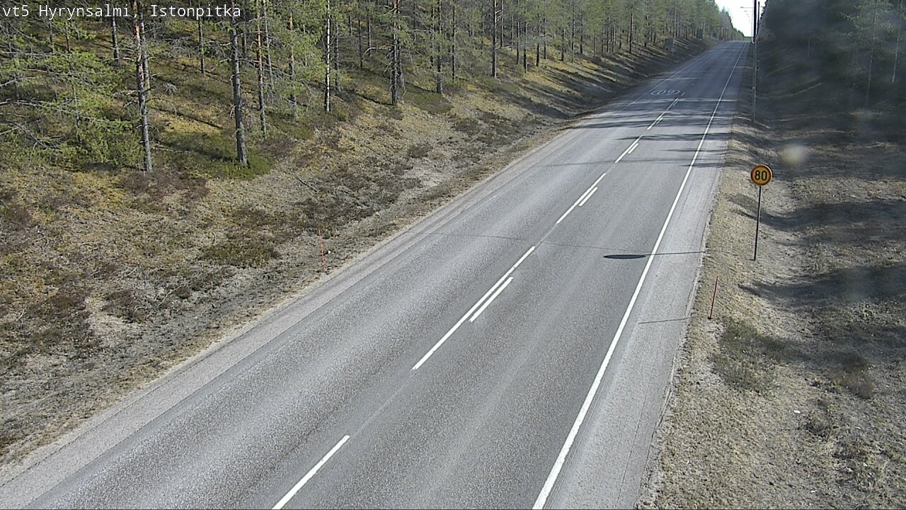 Weather Camera Image Road 5 Hyrynsalmi, Istonpitkä, Hyrynsalmi, Kainuu