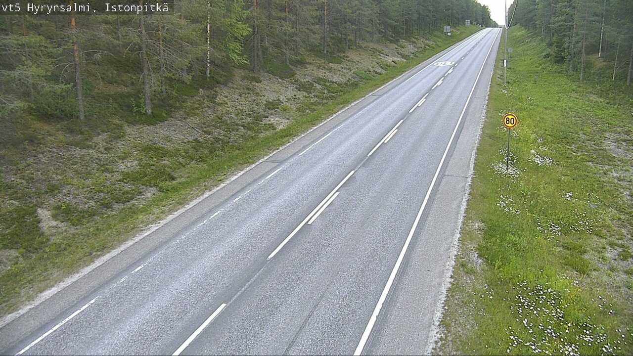 Weather Camera Image Road 5 Hyrynsalmi, Istonpitkä, Hyrynsalmi, Kainuu