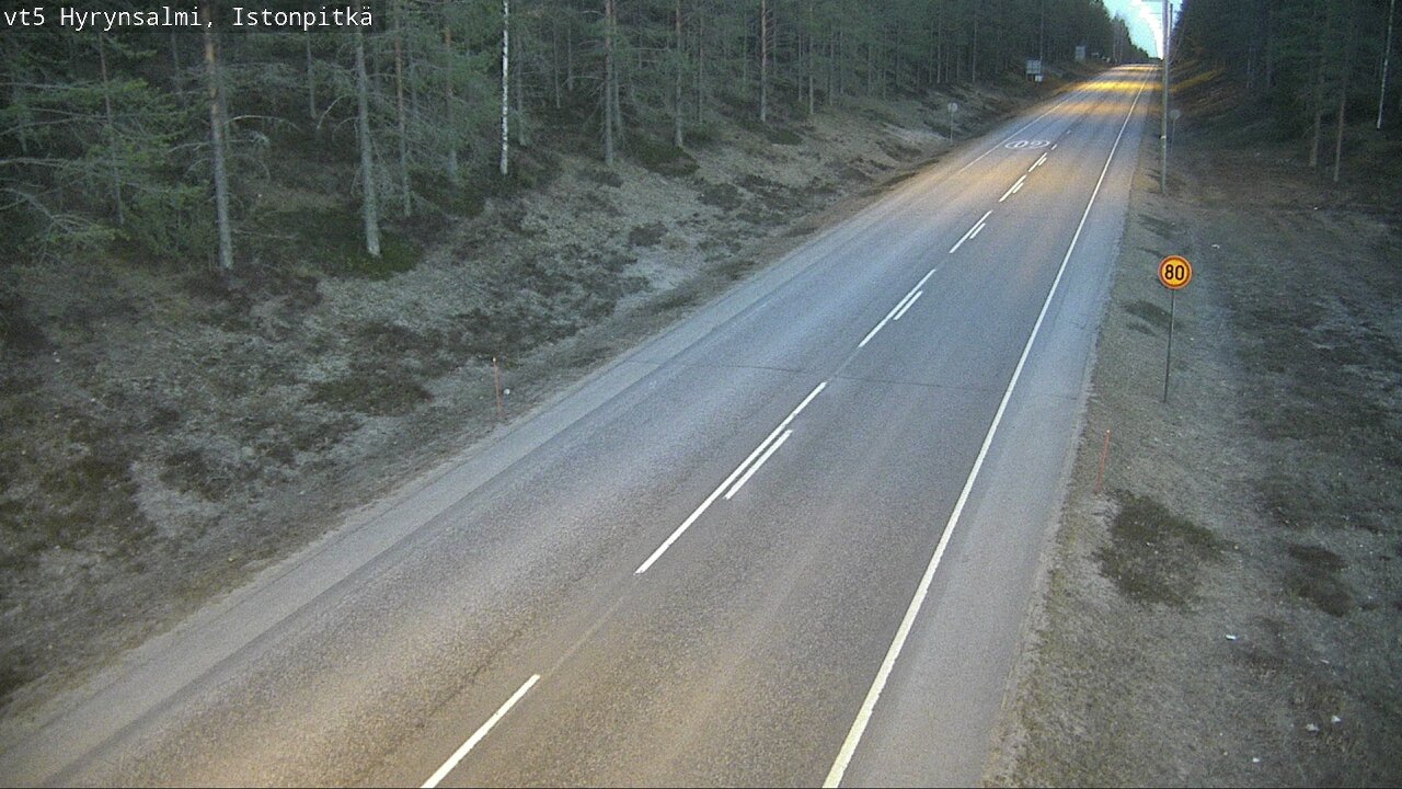 Weather Camera Image Road 5 Hyrynsalmi, Istonpitkä, Hyrynsalmi, Kainuu