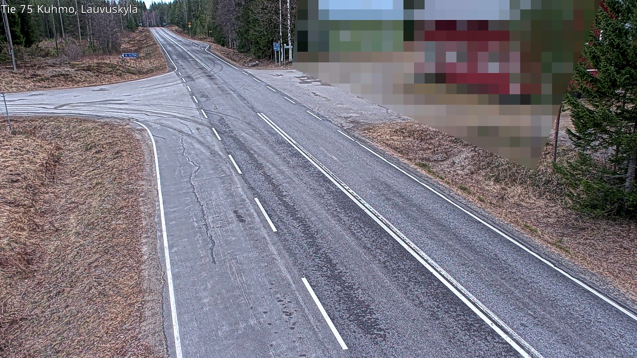 Weather Camera Image Väg 75 Kuhmo, Lauvuskylä, Kuhmo, Kainuu