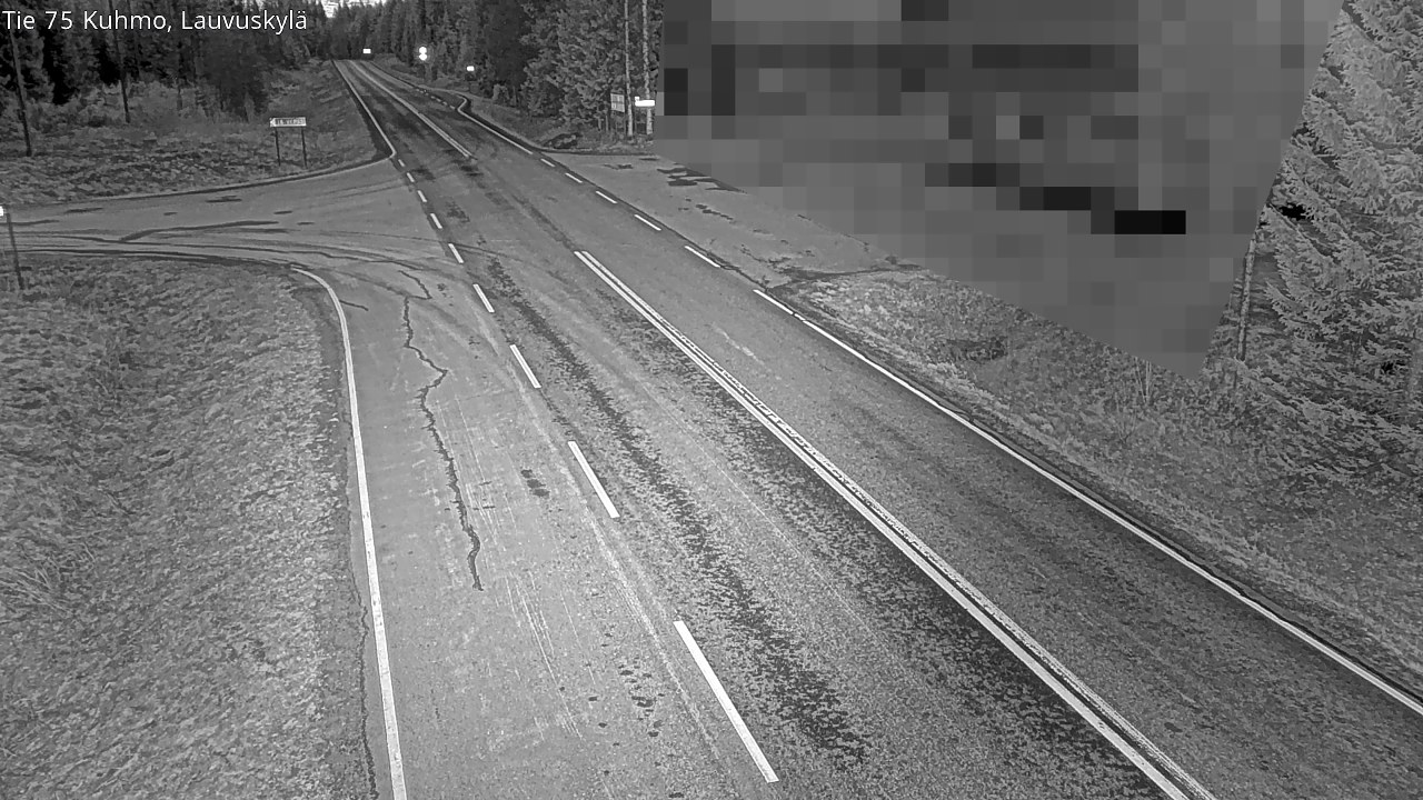 Weather Camera Image Väg 75 Kuhmo, Lauvuskylä, Kuhmo, Kainuu