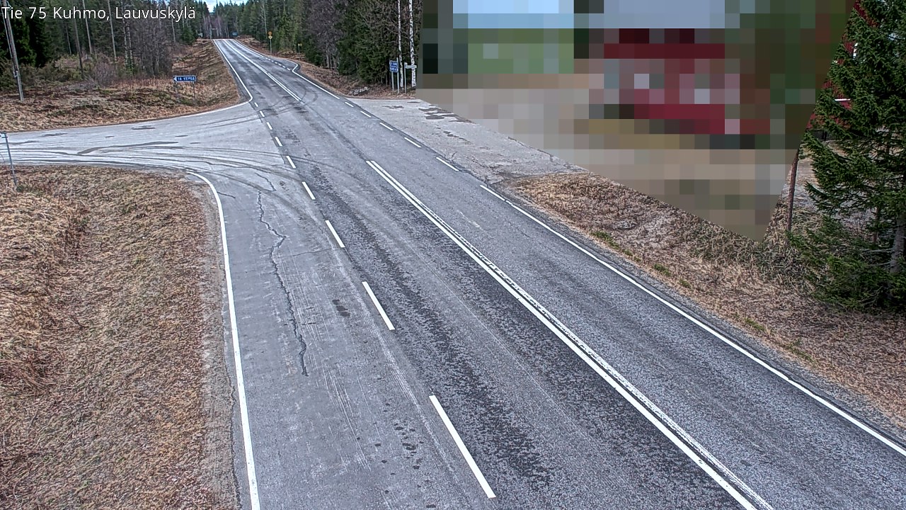 Weather Camera Image Väg 75 Kuhmo, Lauvuskylä, Kuhmo, Kainuu