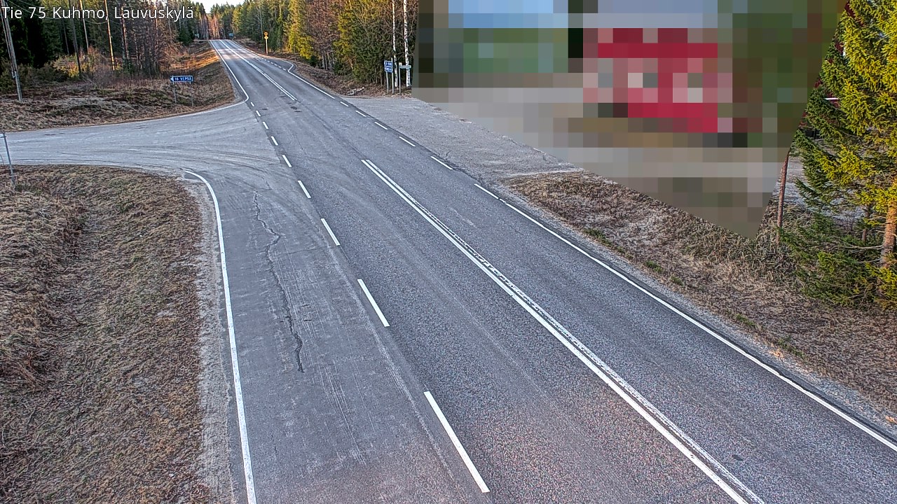 Weather Camera Image Väg 75 Kuhmo, Lauvuskylä, Kuhmo, Kainuu