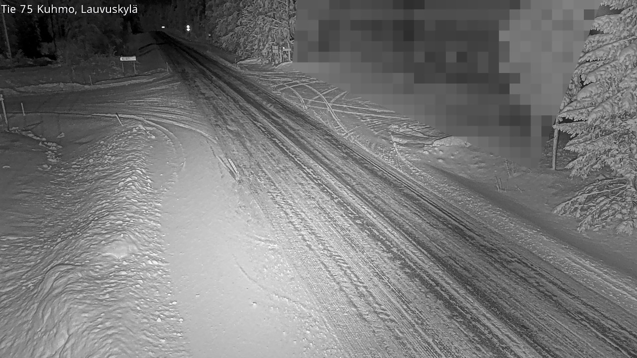 Weather Camera Image Väg 75 Kuhmo, Lauvuskylä, Kuhmo, Kainuu