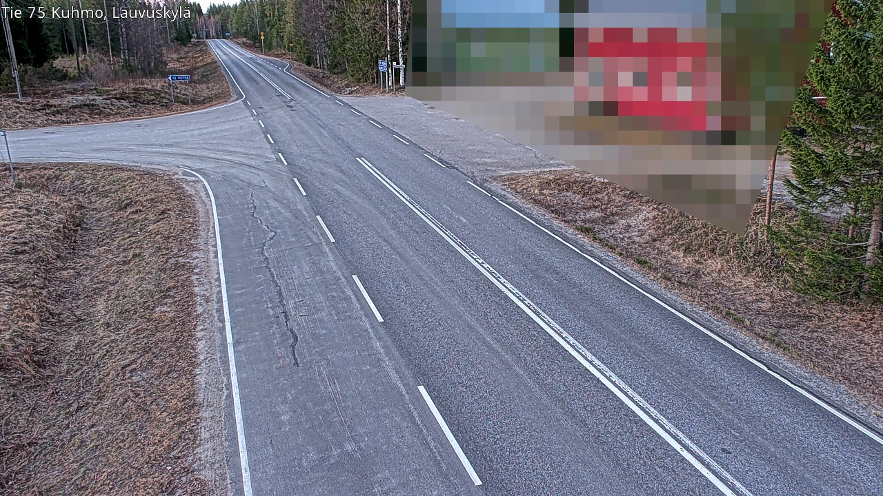 Weather Camera Image Väg 75 Kuhmo, Lauvuskylä, Kuhmo, Kainuu