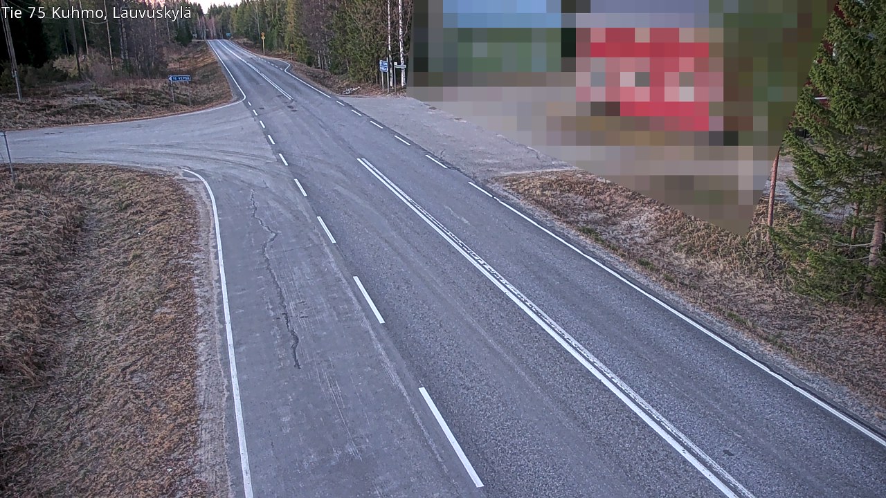Weather Camera Image Väg 75 Kuhmo, Lauvuskylä, Kuhmo, Kainuu