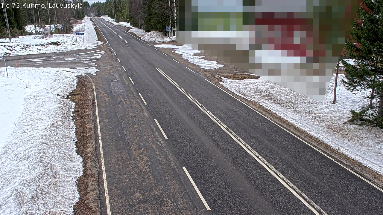 Weather Camera Image Väg 75 Kuhmo, Lauvuskylä, Kuhmo, Kainuu