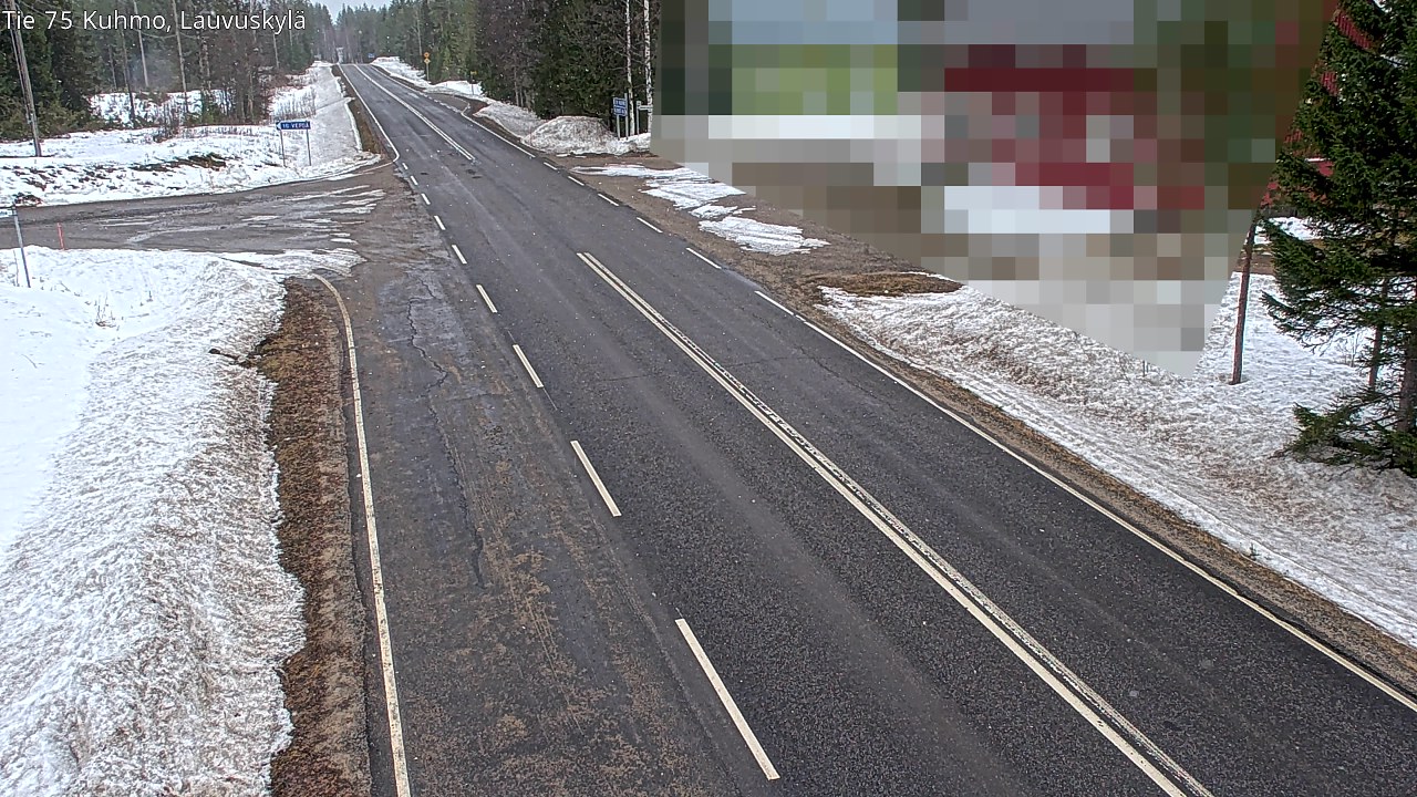 Weather Camera Image Väg 75 Kuhmo, Lauvuskylä, Kuhmo, Kainuu