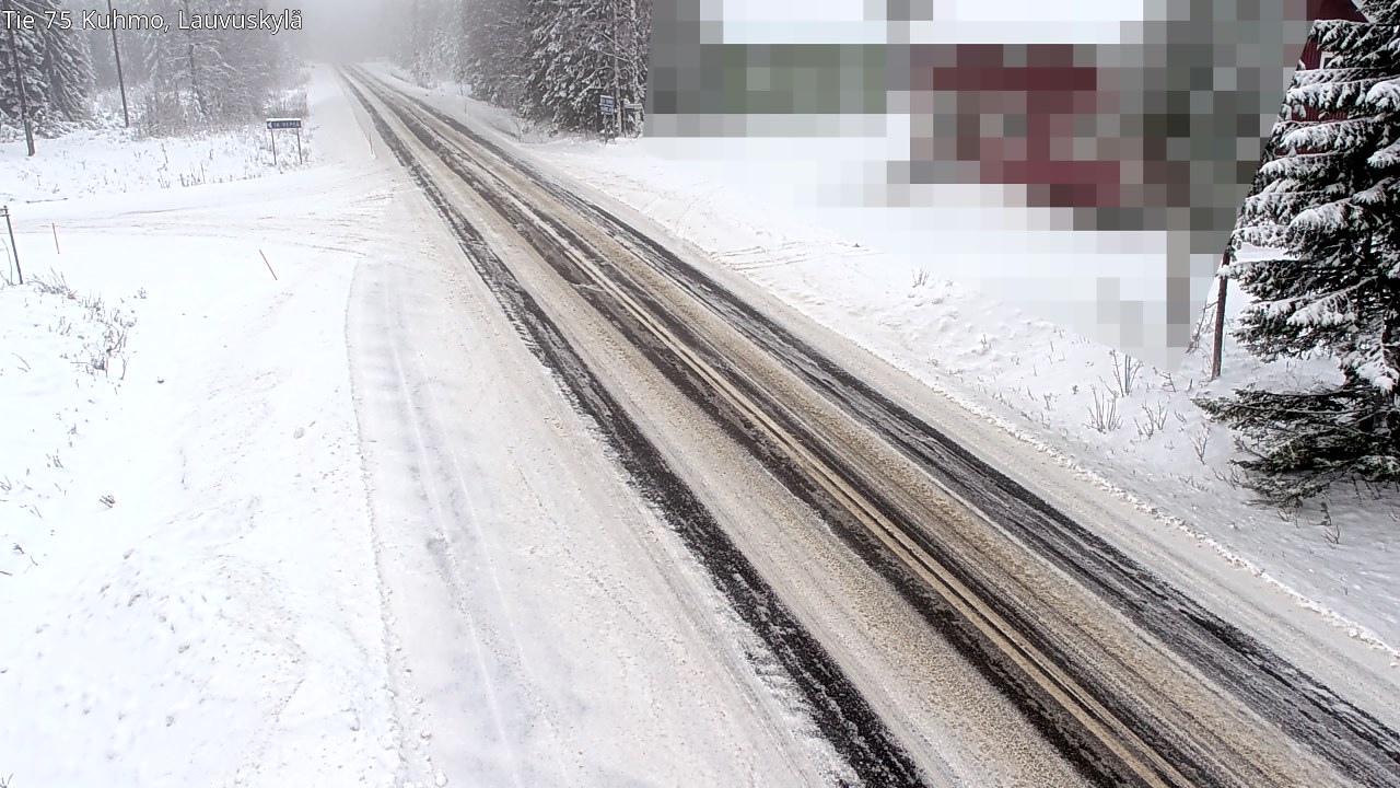 Weather Camera Image Väg 75 Kuhmo, Lauvuskylä, Kuhmo, Kainuu