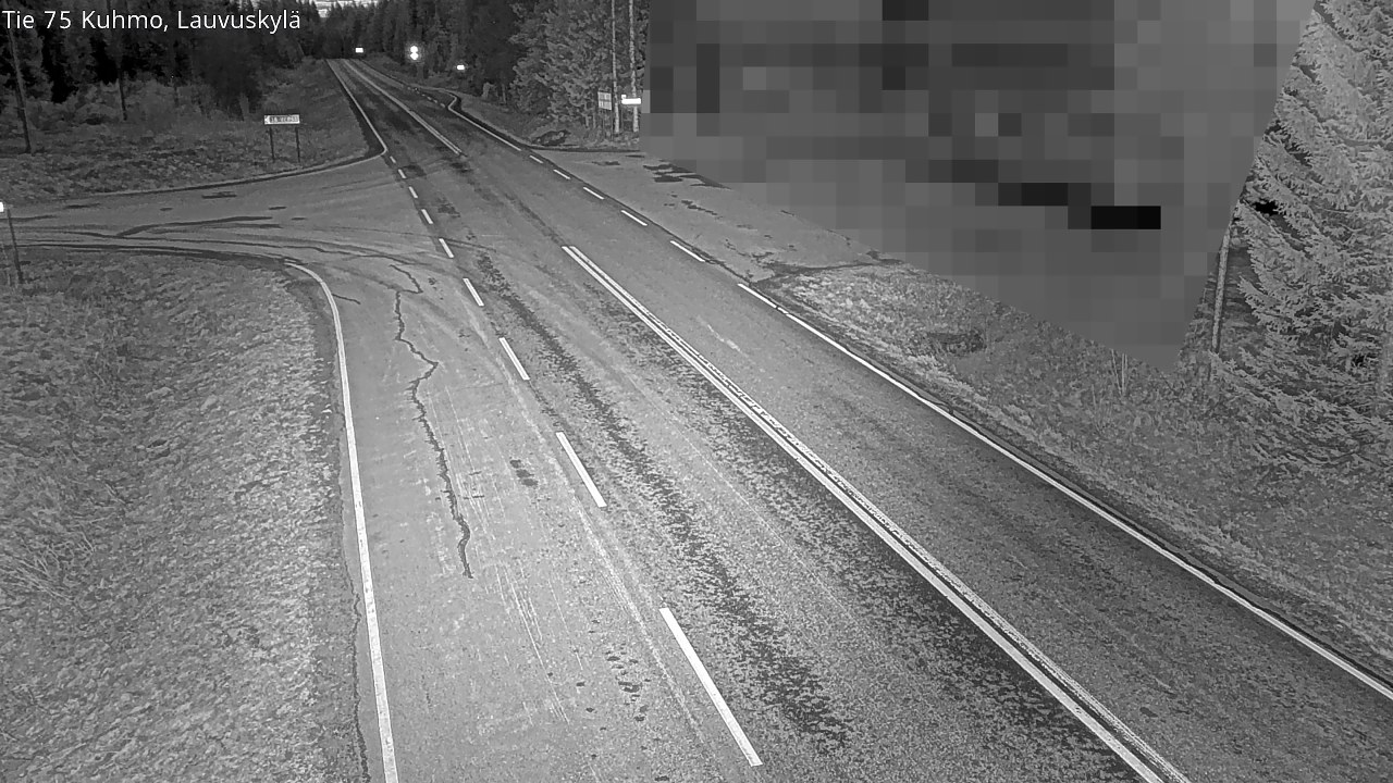 Weather Camera Image Väg 75 Kuhmo, Lauvuskylä, Kuhmo, Kainuu
