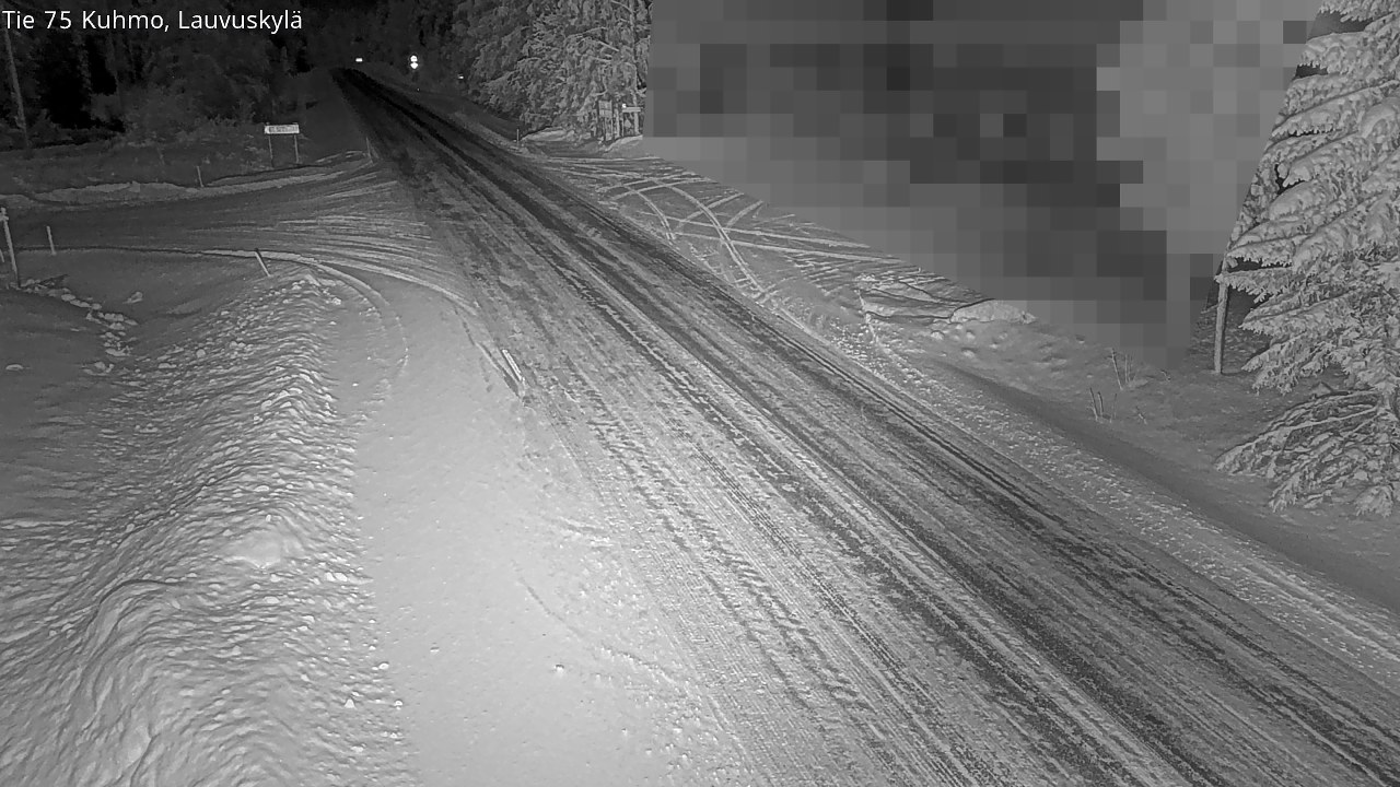 Weather Camera Image Väg 75 Kuhmo, Lauvuskylä, Kuhmo, Kainuu