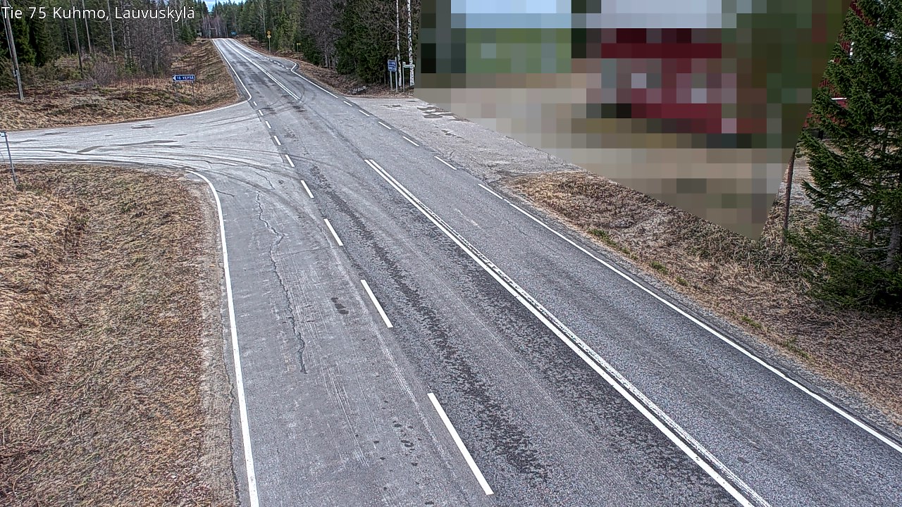 Weather Camera Image Väg 75 Kuhmo, Lauvuskylä, Kuhmo, Kainuu