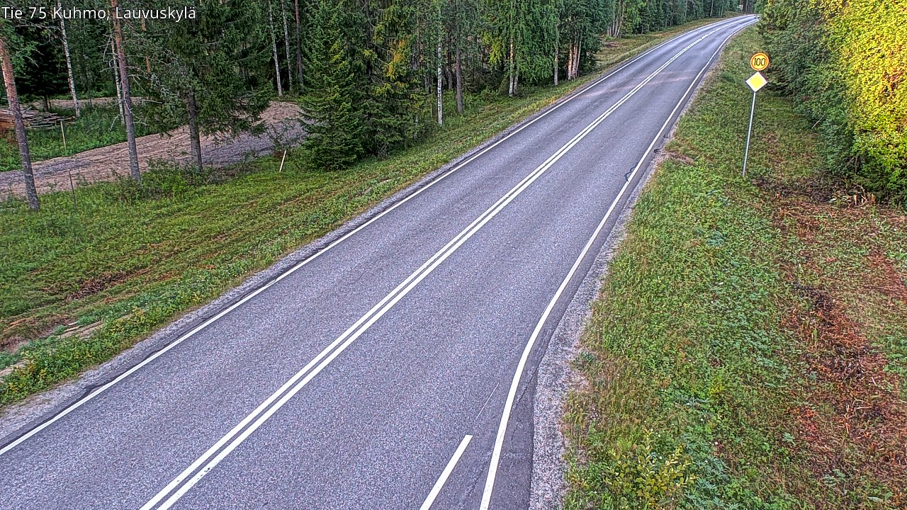 Weather Camera Image Road 75 Kuhmo, Lauvuskylä, Kuhmo, Kainuu
