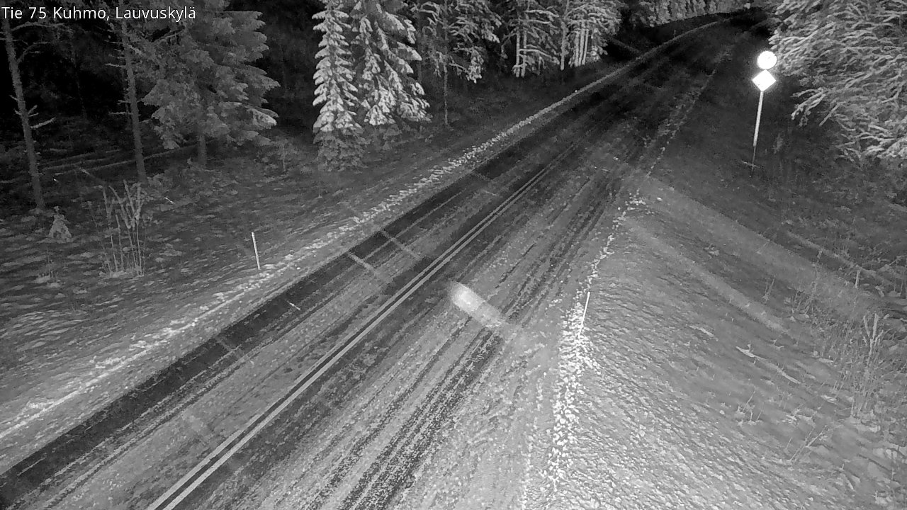 Weather Camera Image Väg 75 Kuhmo, Lauvuskylä, Kuhmo, Kainuu