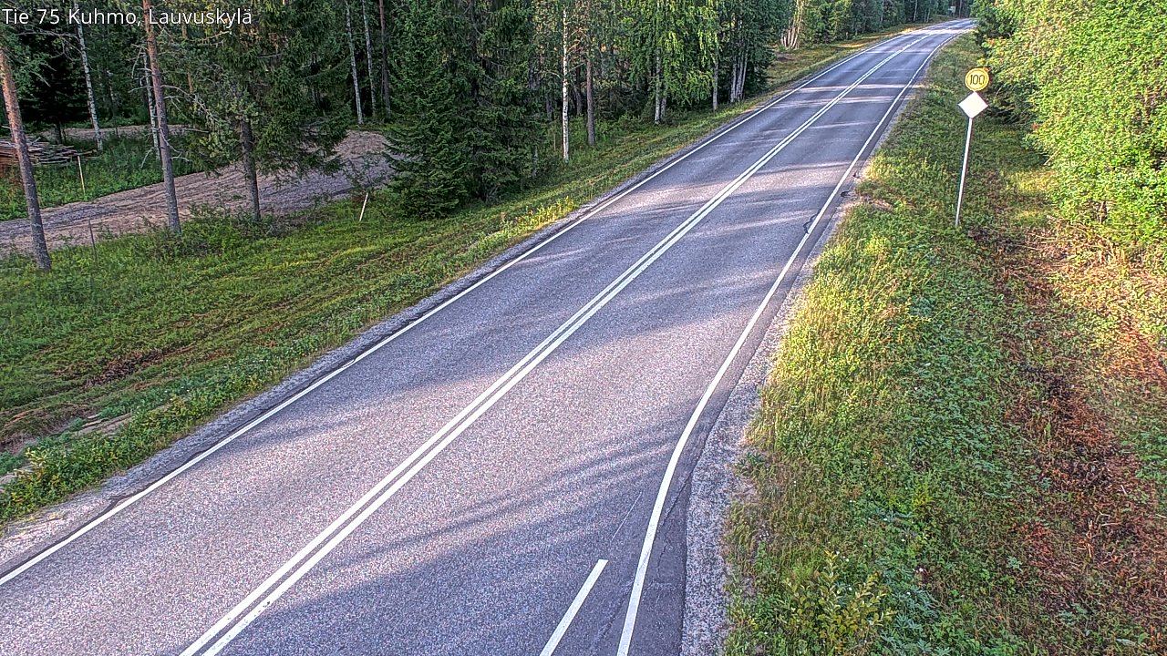 Weather Camera Image Road 75 Kuhmo, Lauvuskylä, Kuhmo, Kainuu