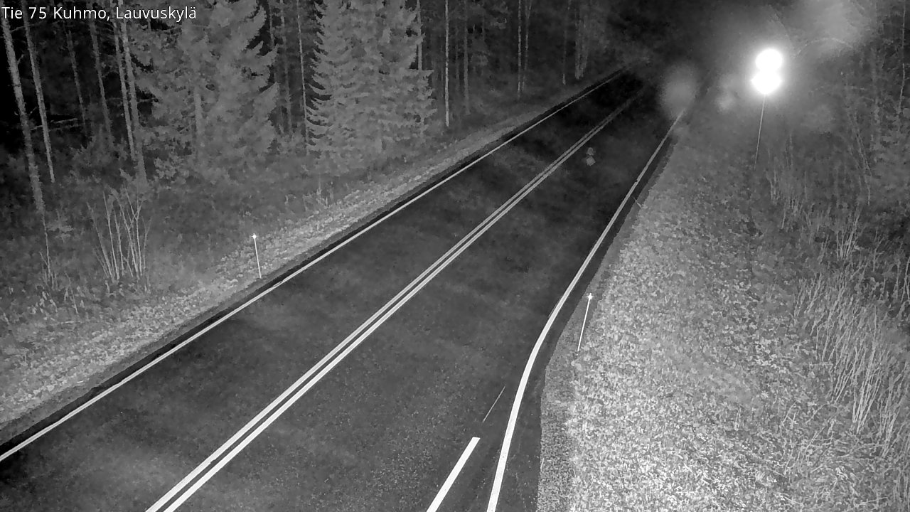 Weather Camera Image Väg 75 Kuhmo, Lauvuskylä, Kuhmo, Kainuu