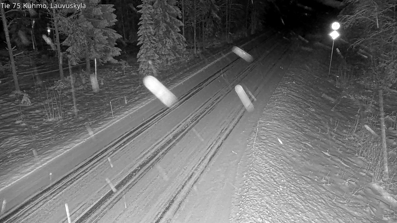 Weather Camera Image Väg 75 Kuhmo, Lauvuskylä, Kuhmo, Kainuu