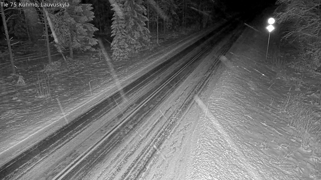 Weather Camera Image Väg 75 Kuhmo, Lauvuskylä, Kuhmo, Kainuu