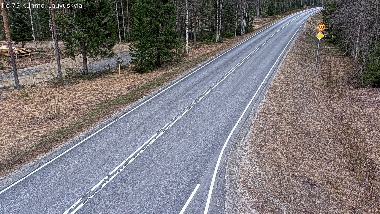 Weather Camera Image Road 75 Kuhmo, Lauvuskylä, Kuhmo, Kainuu