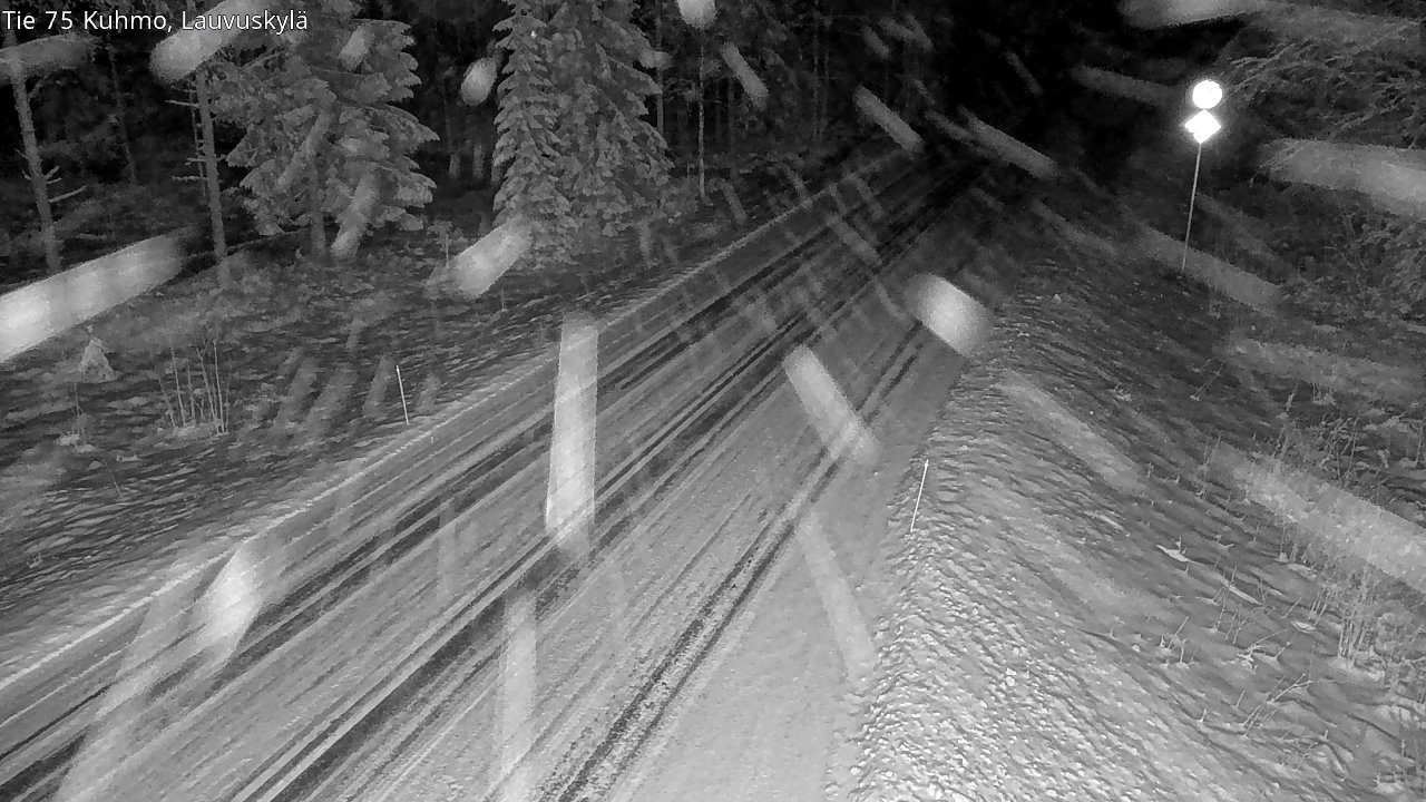 Weather Camera Image Väg 75 Kuhmo, Lauvuskylä, Kuhmo, Kainuu