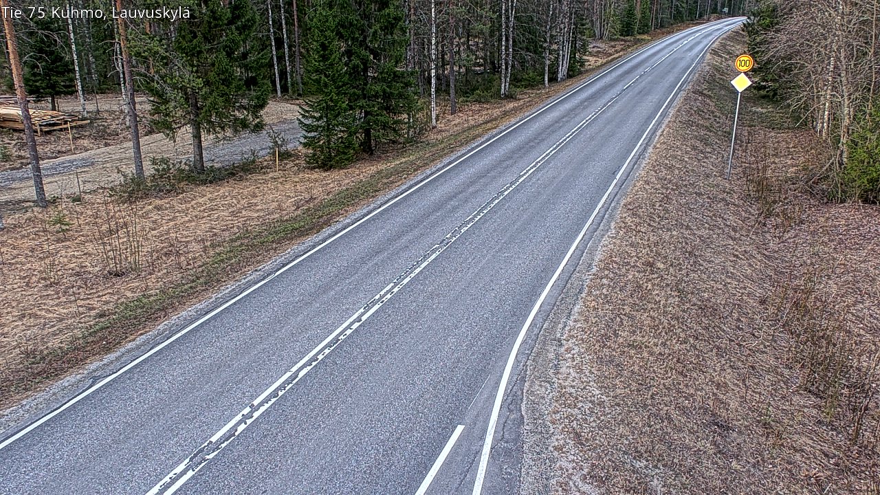 Weather Camera Image Road 75 Kuhmo, Lauvuskylä, Kuhmo, Kainuu