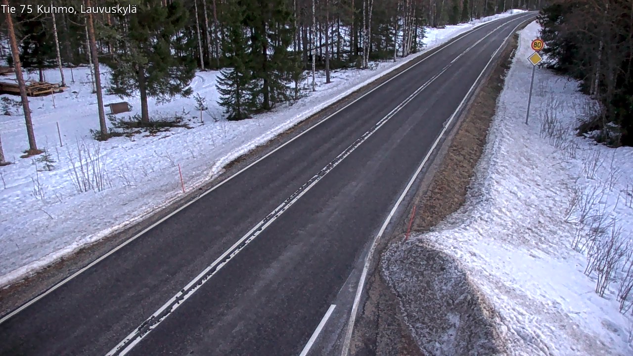 Kelikamerat Kuva Tie 75 Kuhmo, Lauvuskylä, Kuhmo, Kainuu