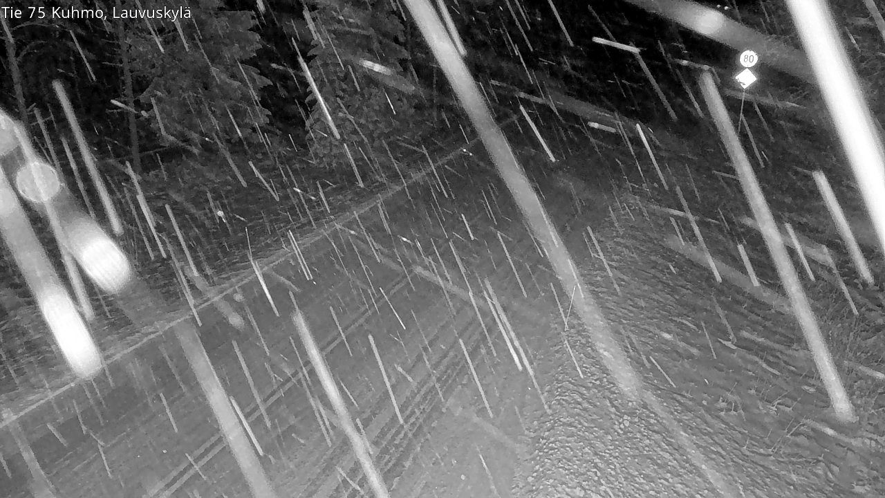 Weather Camera Image Väg 75 Kuhmo, Lauvuskylä, Kuhmo, Kainuu