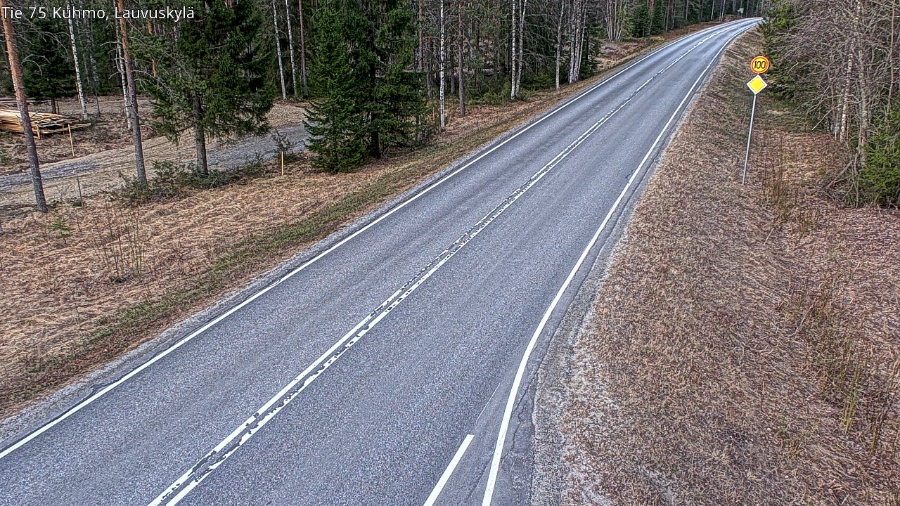 Weather Camera Image Road 75 Kuhmo, Lauvuskylä, Kuhmo, Kainuu