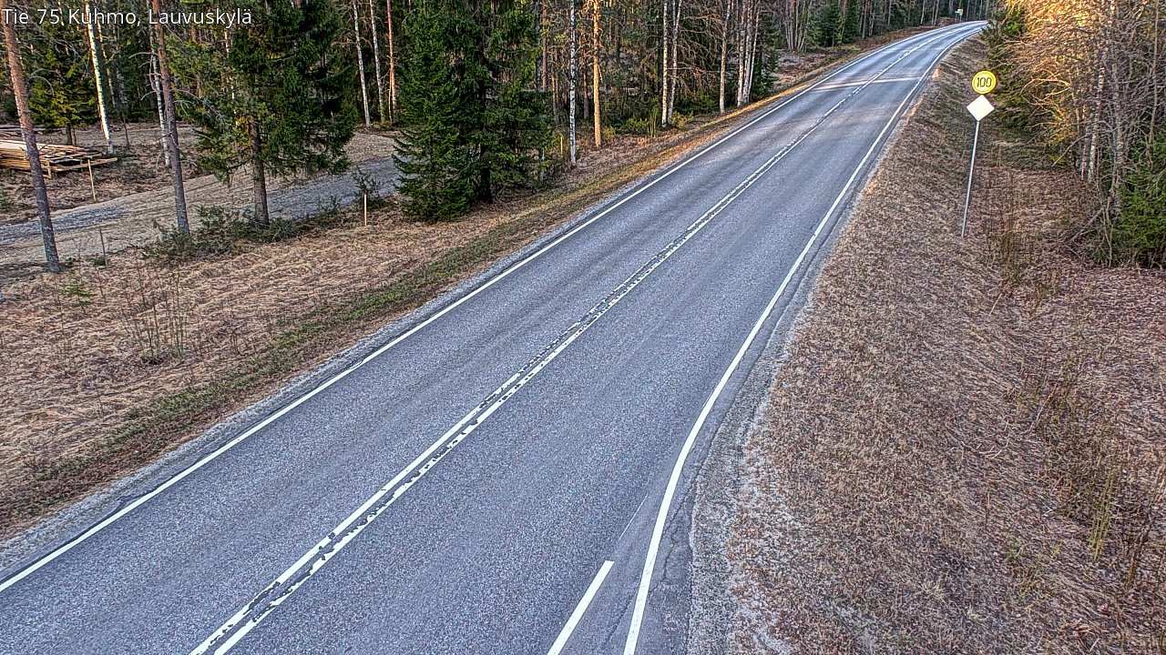 Weather Camera Image Road 75 Kuhmo, Lauvuskylä, Kuhmo, Kainuu